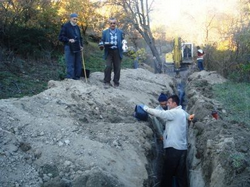 Alballar Köyünde Kanalizasyon Çalışmaları