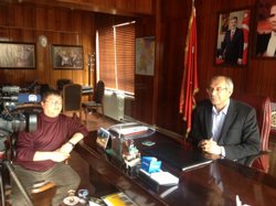 Kaymakam Ömer Yılmaz ve Belediye Başkanı Tacettin Özkaraman'a Ziyaret