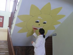 Okulun Koridor Duvarları Sanat Bahçesi
