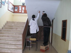 Okulun Koridor Duvarları Sanat Bahçesi
