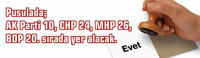 Pusulada Seçimlerde AK Parti 10, CHP 24, MHP 26, BDP 20. sırada
