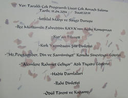 Kutlu Doğum Haftası programı