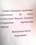 Kaymakamlık Bayram Programını Açıkladı