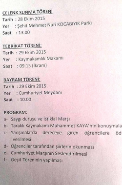 Kaymakamlık Bayram Programını Açıkladı