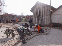 Akçapıar Mahallesinde Parke Çalışması