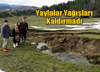 Aşırı Yağışlar Yaylada Meralara Zarar Verdi.