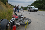 Geride Motorsikleti ile Çektirdiği Fotoğraf Kaldı