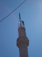 Fırtına Minaredeki Camları tuzla buz etti...