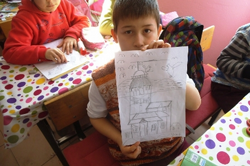 Öğrencilerden Karakalem Çalışması