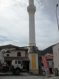 Çift Şerefeli Minare Boyandı