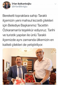 Vali Balkanlıoğlu'nun Paylaşımı