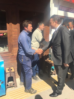 MHP Taraklı Belediye Başkan Adayı İbrahim Pilavcı İlçe merkezinde çalışmalarda bulundu