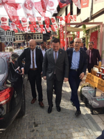 MHP Taraklı Belediye Başkan Adayı İbrahim Pilavcı İlçe merkezinde çalışmalarda bulundu