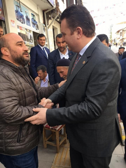MHP Taraklı Belediye Başkan Adayı İbrahim Pilavcı İlçe merkezinde çalışmalarda bulundu