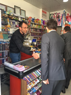MHP Taraklı Belediye Başkan Adayı İbrahim Pilavcı İlçe merkezinde çalışmalarda bulundu