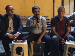Kesim işi öncesi Vatandaşlarla bir araya geldiler