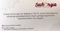 Davutoğlu Sakarya’ya Geliyor