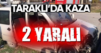 Yol Kavşağında Trafik Kazası:2 yaralı