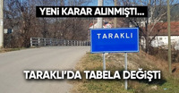 Taraklı'da Tabelalarda Bilgiler Silindi