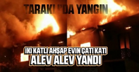 TARAKLI’DA 2 KATLI EVDE YANGIN ÇIKTI