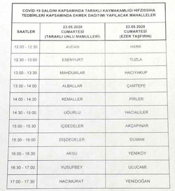 Bayramda Mahallelere Ekmek Servisi