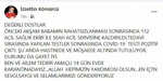 İzzettin Kömürcü Karantinada