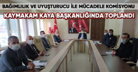 Taraklı’da Bağımlılık ve Uyuşturucu ile Mücadele Komisyonu Toplantısı yapıldı.