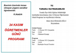 24 Kasım Öğretmenler Günü Programı