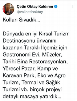 Vali Çetin Oktay Kaldırım'ı Ziyaret Ettiler