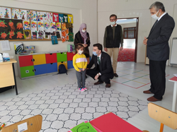 Kaymakam Küçük Yüzyüze Eğitime Başlayan okulları ziyaret etti