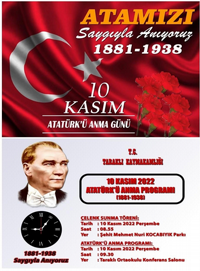 Atamızı ölümünün 84.yılında Anacağız