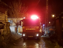 Kalorifer Yangını Eve Sıçradı