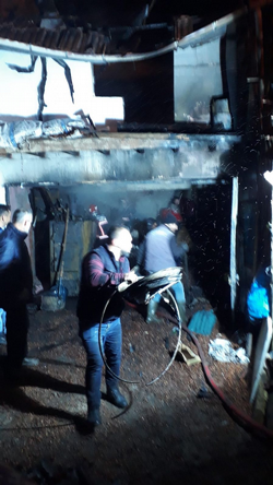 Kalorifer Yangını Eve Sıçradı