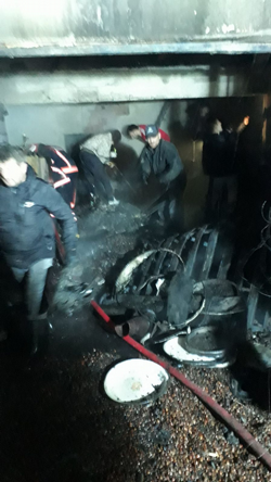 Kalorifer Yangını Eve Sıçradı