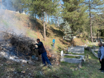 TARAKLI MEZARLIĞINDA BAYRAM TEMİZLİĞİ
