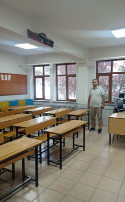 İLÇE MİLLİ EĞİTİM MÜDÜRÜ SERKAN KORKMAZ ONARIM GÖREN OKULLARI GEZDİ