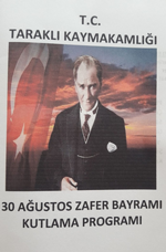 30 AĞUSTOS ZAFER BAYRAMI KUTLAMA PROGRAMI