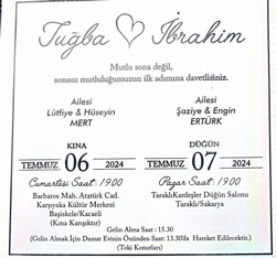DAVETLİSİNİZ