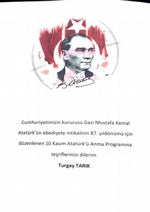 Taraklı’da 10 Kasım Atatürk’ü Anma Programı