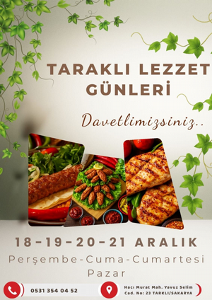 Taraklı Lezzet Günlerine Davet