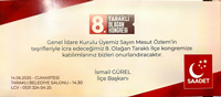 Saadet Partisi Taraklı İlçe Teşkilatı 8. Olağan Kongresine Hazırlanıyor