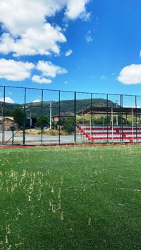 Saha otlarla kaplandı, tribünler harap, gençler futbol oynamak için çözüm bekliyor