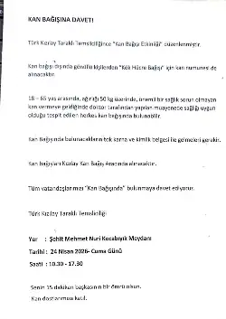 Taraklı'da Kan Bağışı Seferberliği