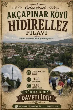 Akçapınar'da Geleneksel Hayır Pilavı