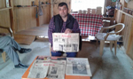 İtfaiye Eri Nurettin Akkaraman, Eski Gazete Koleksiyonu yapıyor