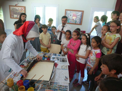 Öğrencilere Ebru Sanatı Tanıtıldı.