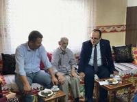 106 yaşındaki Muzaffer Dede'ye Bayram ziyareti