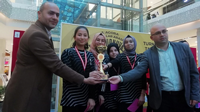 Dart İl Müsabakalarında Taraklı Ortaokulu kız takımı birinci oldu