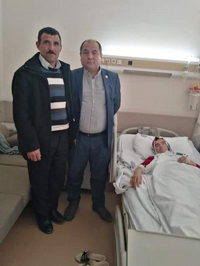 Hark Mahallesi Muhtarı Ali Cengiz’den Hasta Ziyareti