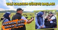 Vali Çetin Oktay Kaldırım, ilk görev gününde Tarakl'yı ziyaret etti.